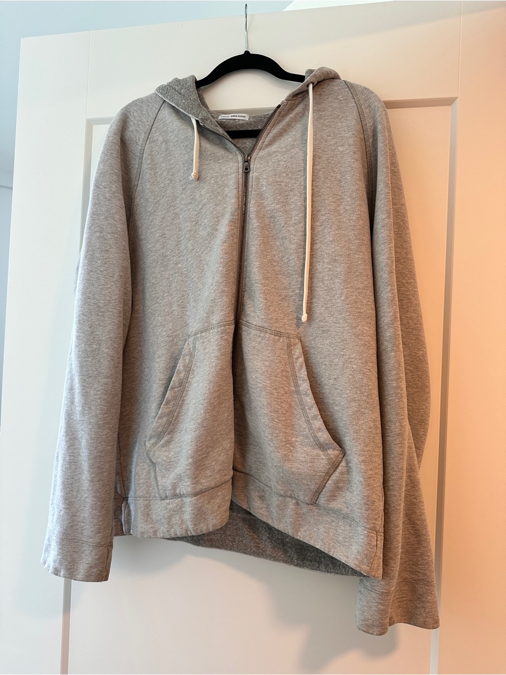 James Perse Heather Gray Zip Hoodie Size 3